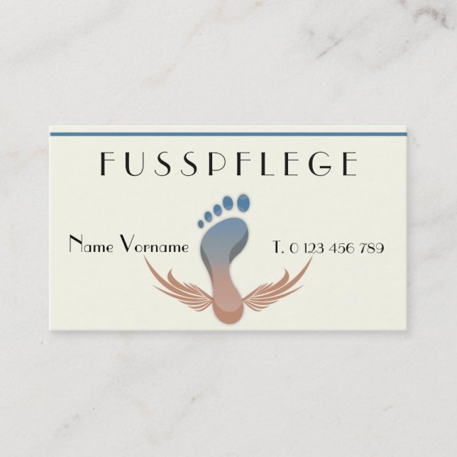 fusspflege visitenkarte (Vorderseite)