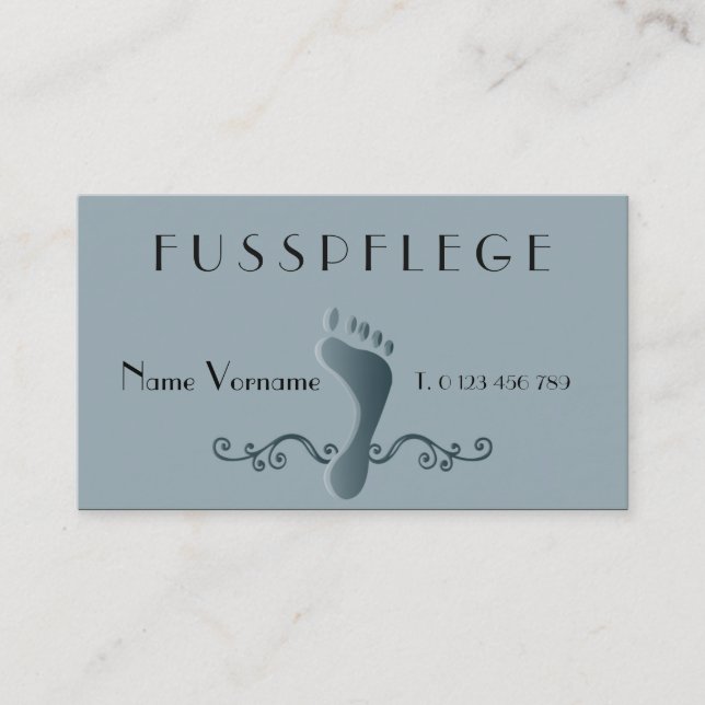 fußpflege visitenkarte (Vorderseite)