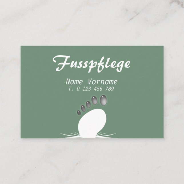 Fusspflege Visitenkarte (Vorderseite)