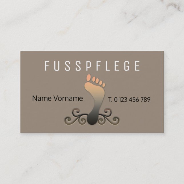 fusspflege visitenkarte (Vorderseite)