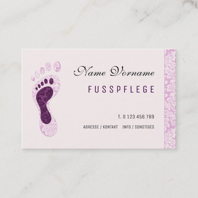 fusspflege visitenkarte (Vorderseite)