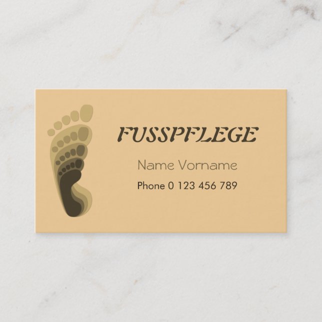 fusspflege visitenkarte (Vorderseite)