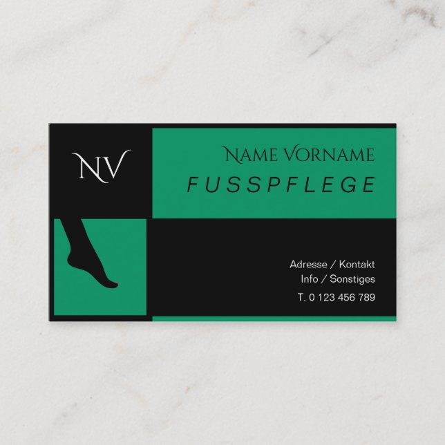 fusspflege visitenkarte (Vorderseite)