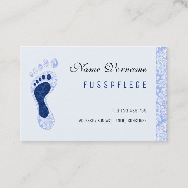 fusspflege visitenkarte (Vorderseite)