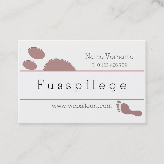 fusspflege visitenkarte (Vorderseite)