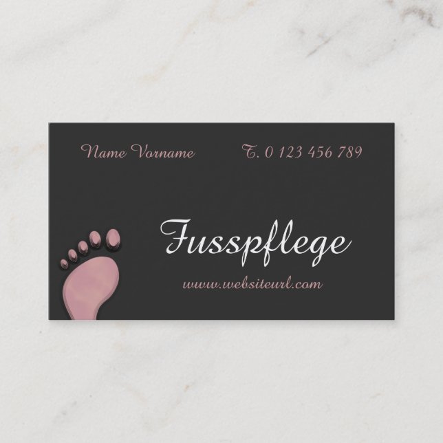 fusspflege visitenkarte (Vorderseite)