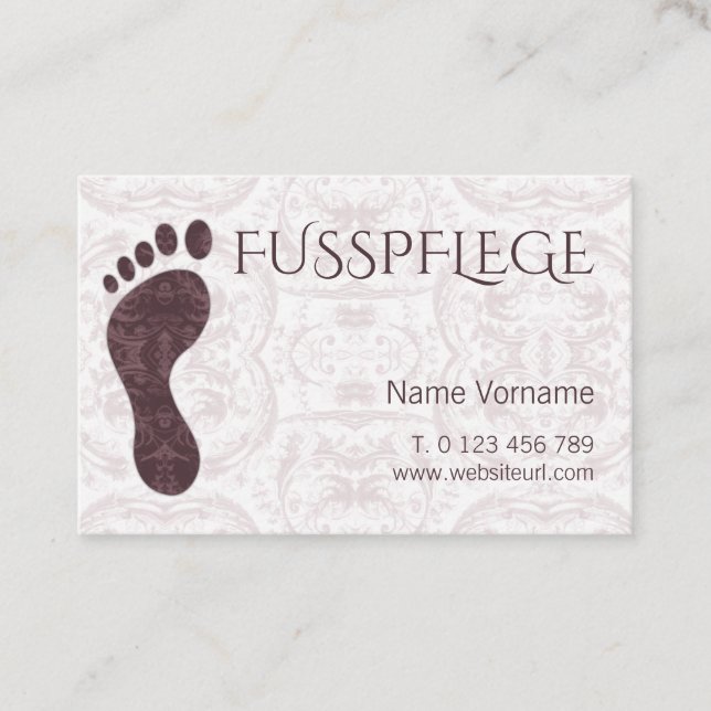 fusspflege visitenkarte (Vorderseite)