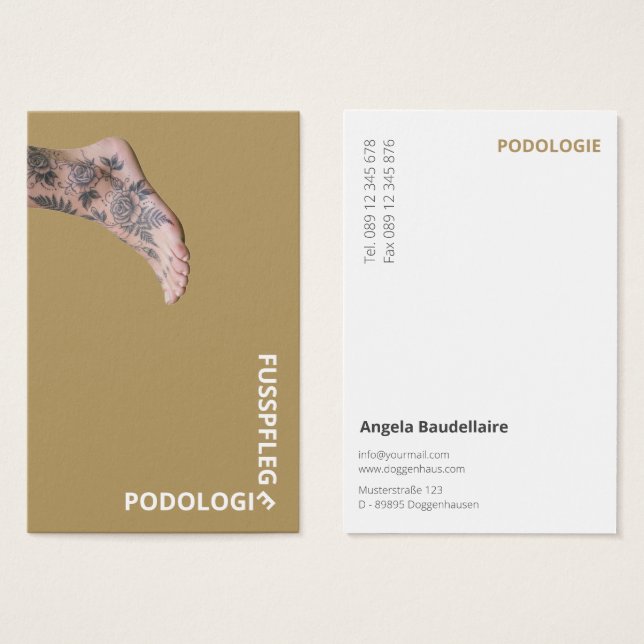 Fußpflege Visitenkarten (Vorne & Hinten)