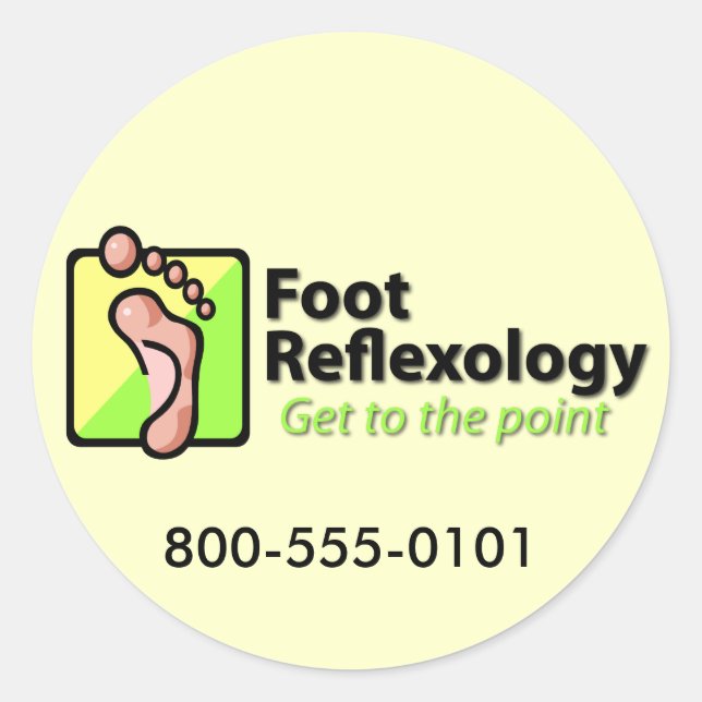 Fußreflexologie Runder Aufkleber (Vorderseite)