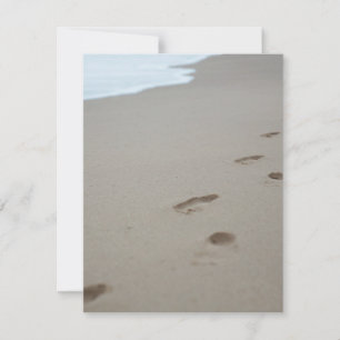 Fußspuren an einem mosambikanischen Strand Mitteilungskarte