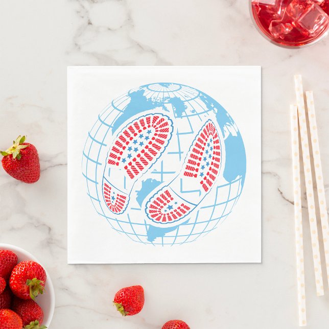 Fußspuren auf der Erde Serviette (Von Creator hochgeladen)