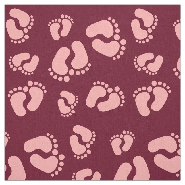 Fußspuren Fussabdrücke Baby Füßchen Stoffmuster Stoff (Muster)