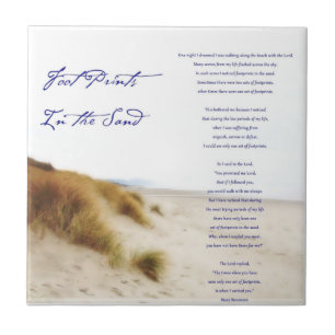 Fußspuren im Sand Fliese