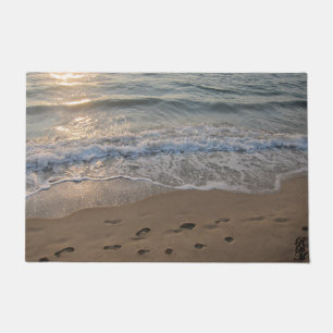 Fußspuren im Sand Fußmatte
