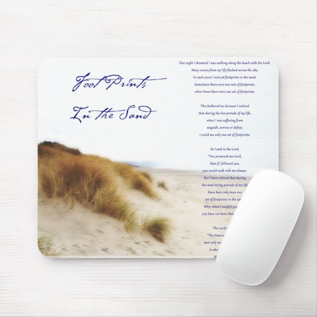 Fußspuren im Sand Mousepad (Mit Mouse)