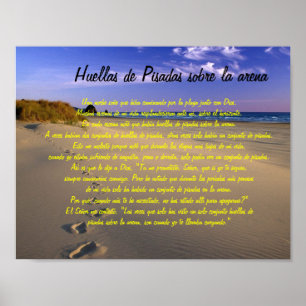 Fußspuren im Sand Poster