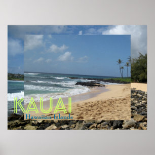 Fußspuren in Kauai Poster-style Leinwand Poster