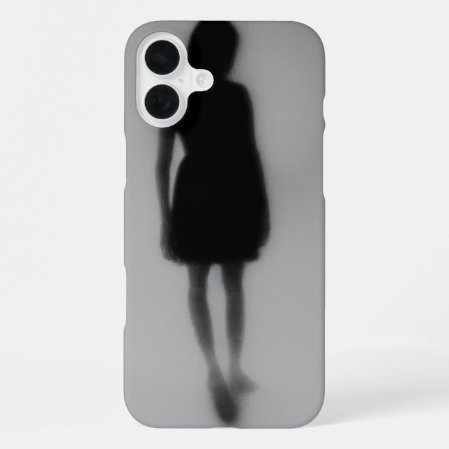 Fußspuren verschwinden im Nebel iPhone 16 Plus Hülle (Rückseite)