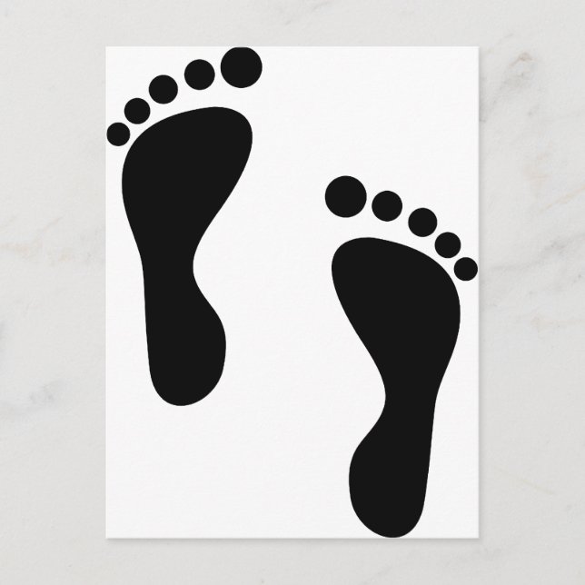 Fußstapfen Postkarte (Vorderseite)