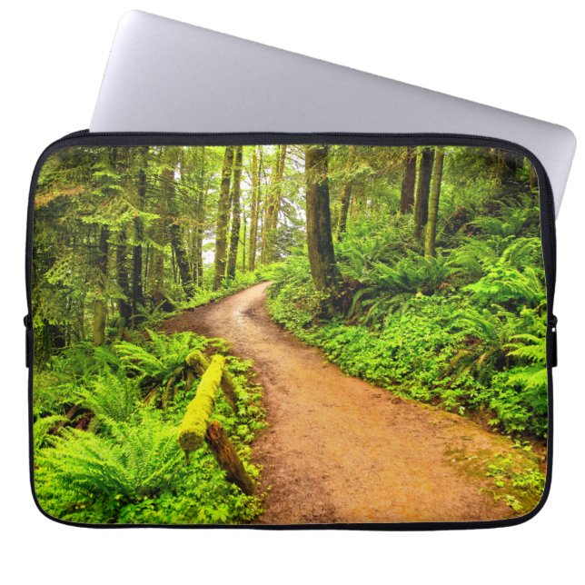 Fußweg in Forest Park Laptopschutzhülle (Vorderseite)