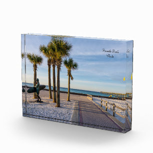 Fußweg zum Pensacola Beach Foto Block