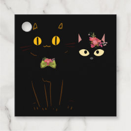 Fussy Black Cats Gelbe Augen Geschenkanhänger