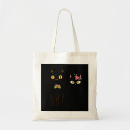 Fussy Black Cats Gelbe Augen Tragetasche