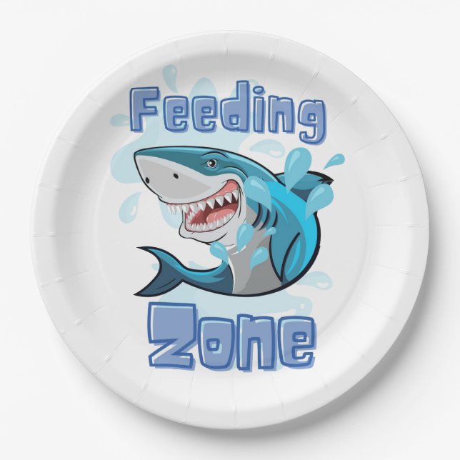 FUSSZONSCHARK , KARTOFFELSTIL PAPPTELLER (Vorderseite)