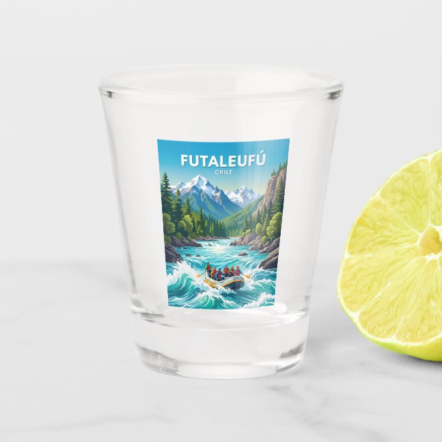 Futaleufú-Fluss Chile Schnapsglas (Vorderseite)
