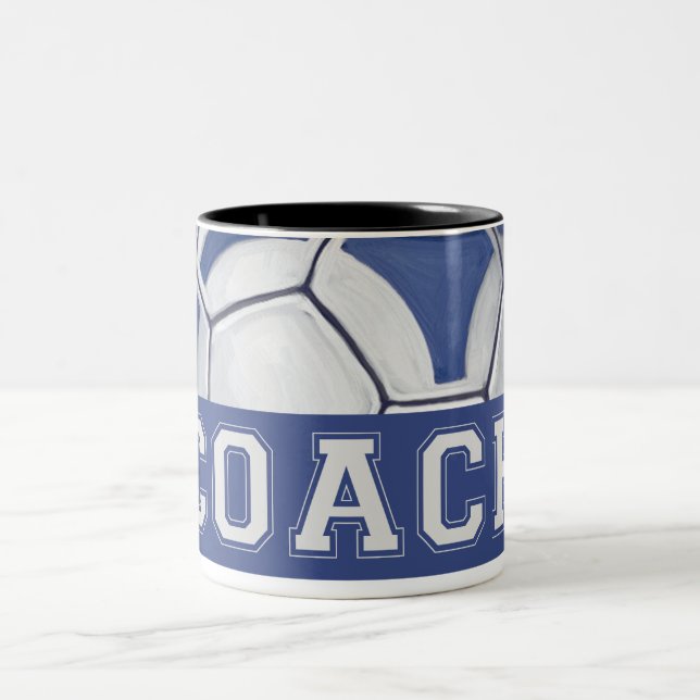 Futbal Coach Zweifarbige Tasse (Mittel)