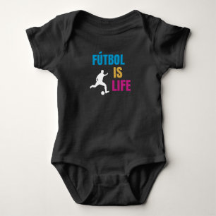 Futbol ist der Lover Football Fan von Life Soccer Baby Strampler