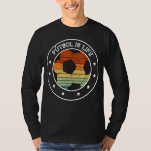 Futbol ist der Vintage Retro-Fußball-Lüfter T-Shirt