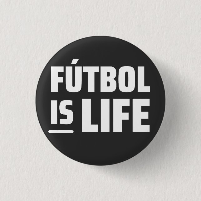 Futbol ist Leben, Fußball, Fußball, amerikanischer Button (Vorderseite)