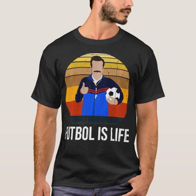 Futbol ist Life Retro Vintag  T-Shirt (Vorderseite)