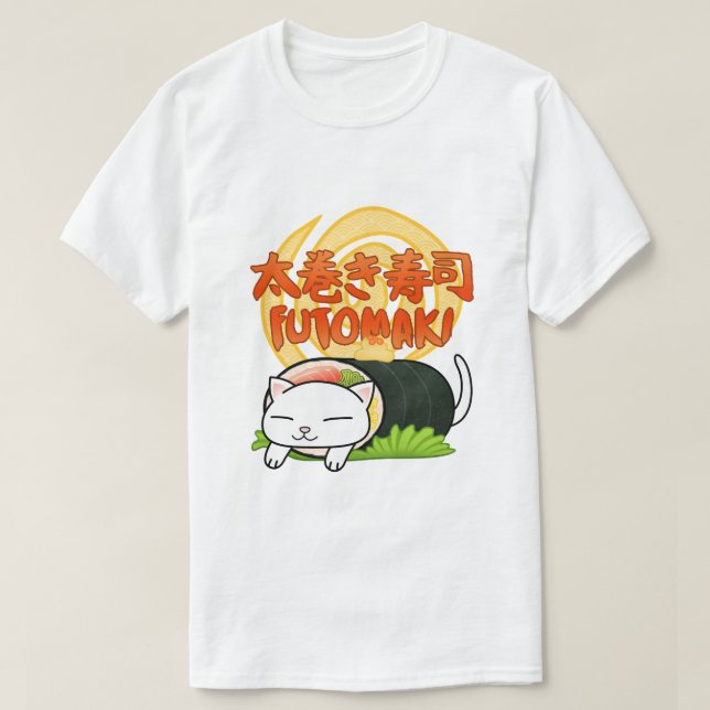 Futomaki Sushi Cat T-Shirt (Design vorne)