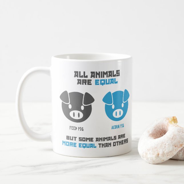 Füttere Schwein, Eichel  Kaffeetasse (Mit Donut)