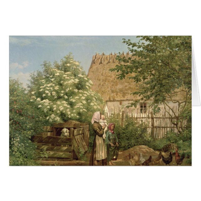 Füttern der Hühner (Vorderseite (Horizontal))