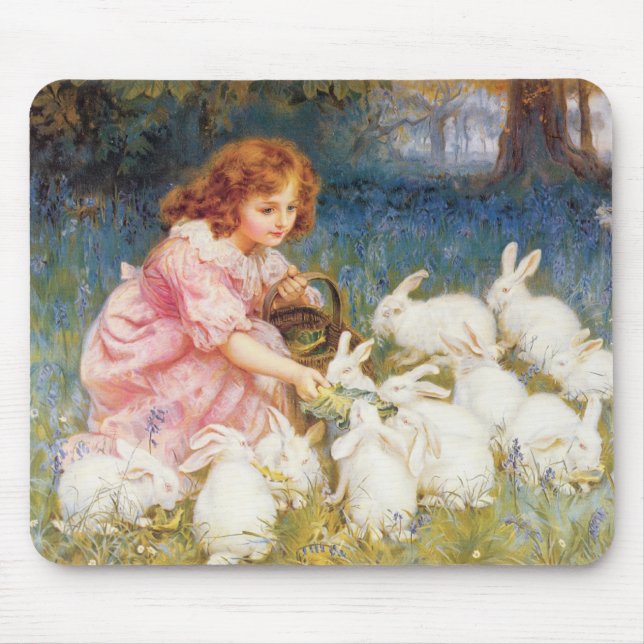 Füttern der Kaninchen Mousepad (Vorne)