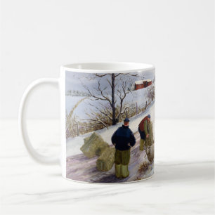 Füttern der Schafe im Winter Kaffeetasse