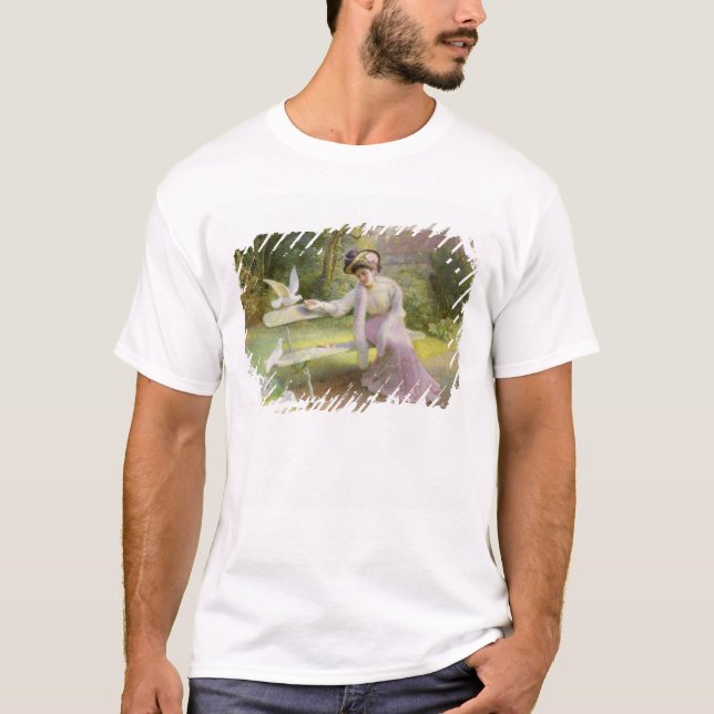 Füttern der Tauben T-Shirt (Vorderseite)