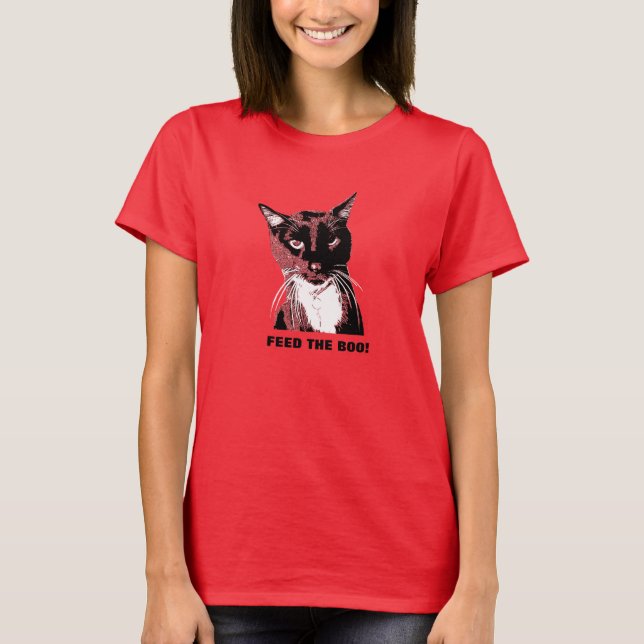 FÜTTERN Sie den BOO Katzen-T - Shirt (Vorderseite)