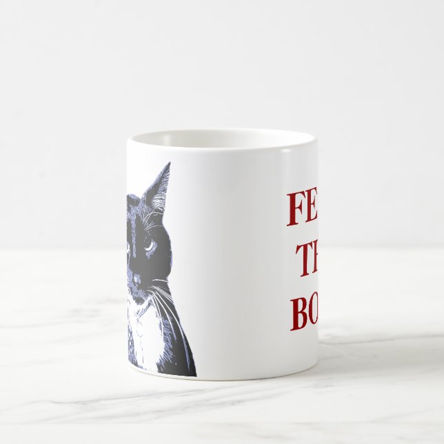 "FÜTTERN SIE DEN BOO!" Katzen-Tasse Kaffeetasse (Mittel)