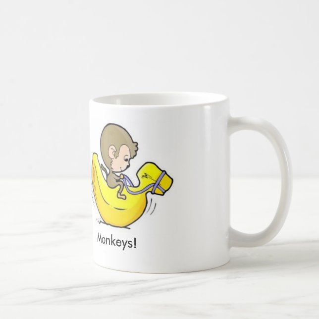 Füttern Sie Ihre Affen! Kaffeetasse (Rechts)