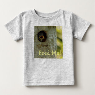 Füttern Sie mir Baby-Strampler Baby T-shirt