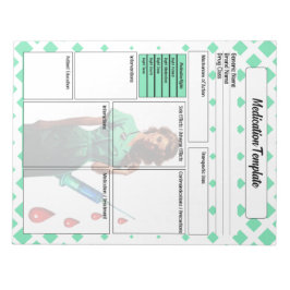 Füttern Sie sich nicht _ Vorlage für die Medikatio Notizblock