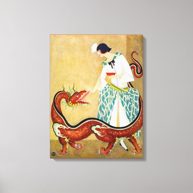 füttre deinen Drachen Leinwanddruck (Vorderseite)