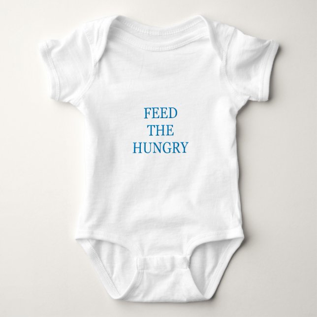 Füttre den Hunger Baby Strampler (Vorderseite)