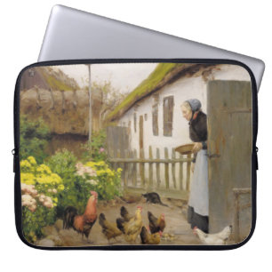 Füttre der Hühner (von H.A. Brendekilde) Laptopschutzhülle