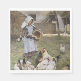Füttre der Hühner (von Walter Frederick Osborne) Serviette