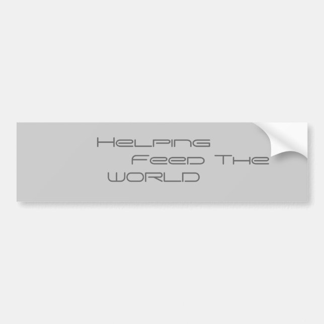 Füttre der Welt Autoaufkleber (Vorne)